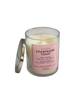 Bath & Body Works White Barn Champagne Toast Single Wick Candle NWT 227g Gift
